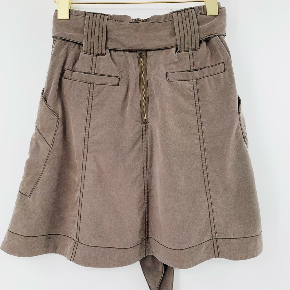 ANTHRO HD in PARIS 00 brown a-line mini skirt - Picture 2 of 4
